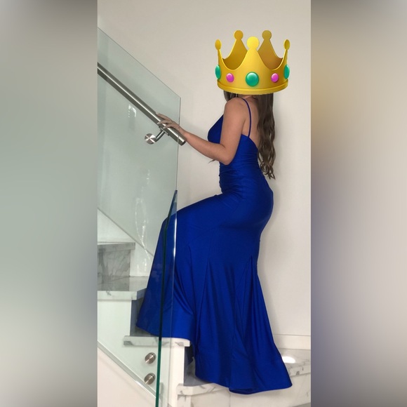 Terani Couture Royal Blue Prom Dress, Size Small - Picture 3 of 9